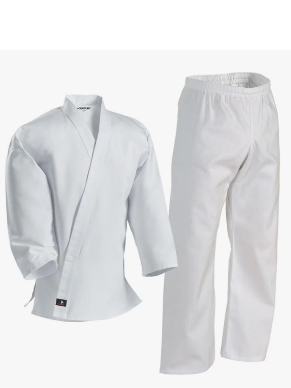 Century Youth Size 0 Two Piece Karate Uniform in White